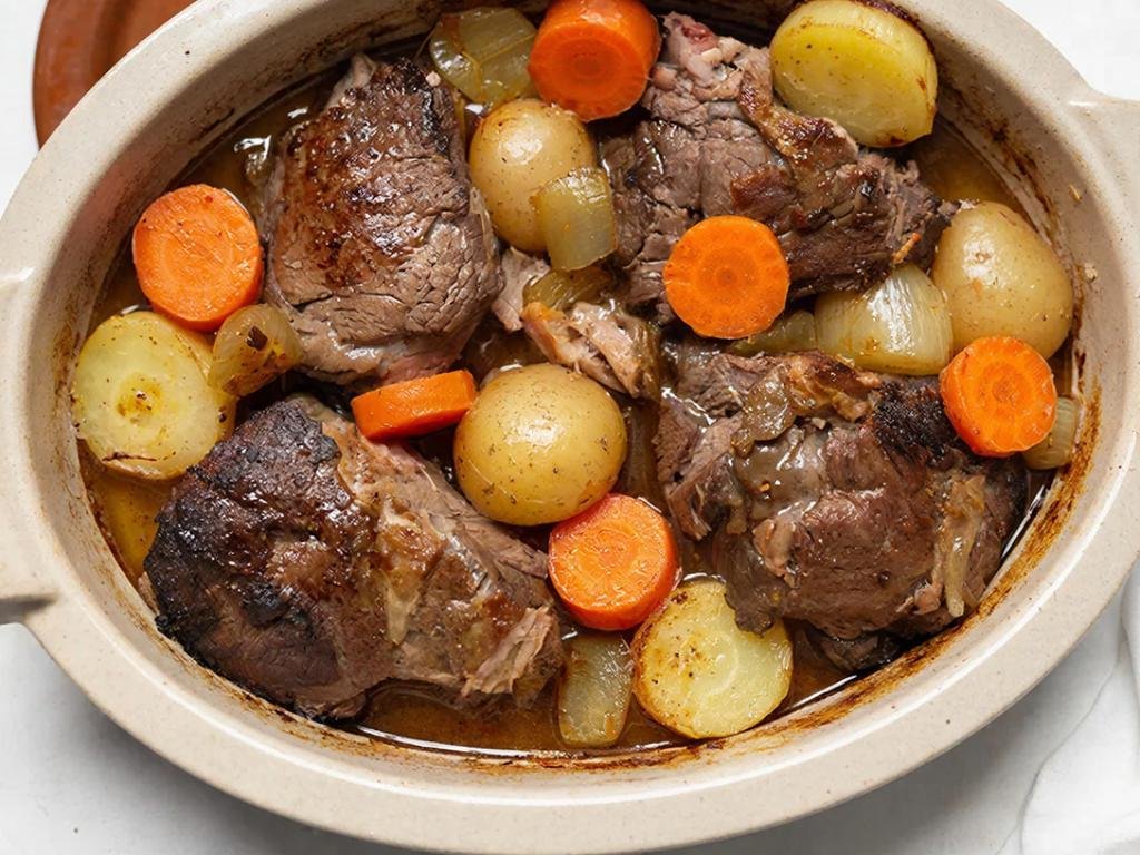 Запечённая говядина с овощами